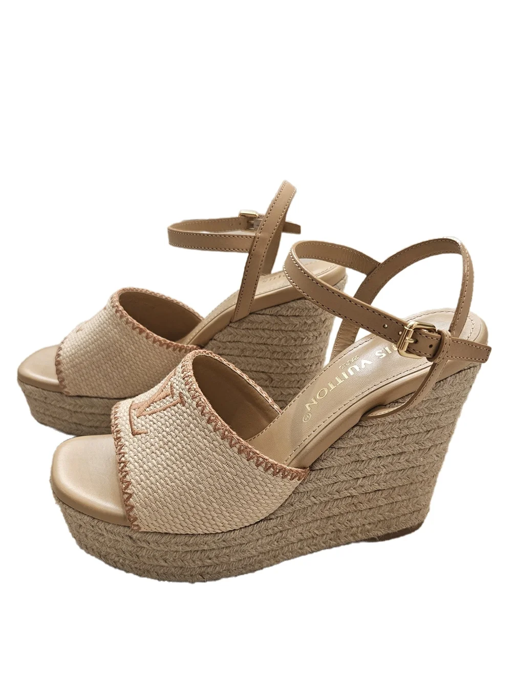 Louis Vuitton Helios Wedge Sandal Size 39 NIB